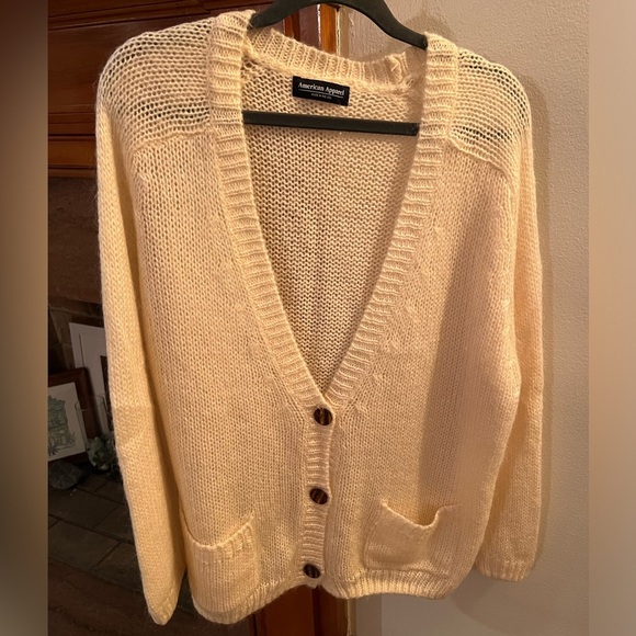 American Apparel Cream Mohair Cardigan - Picture 3 of 9